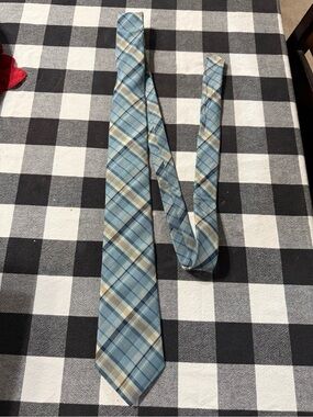 Johnny Carson Plaid Shirt Jacket - Blue & Tan Trim